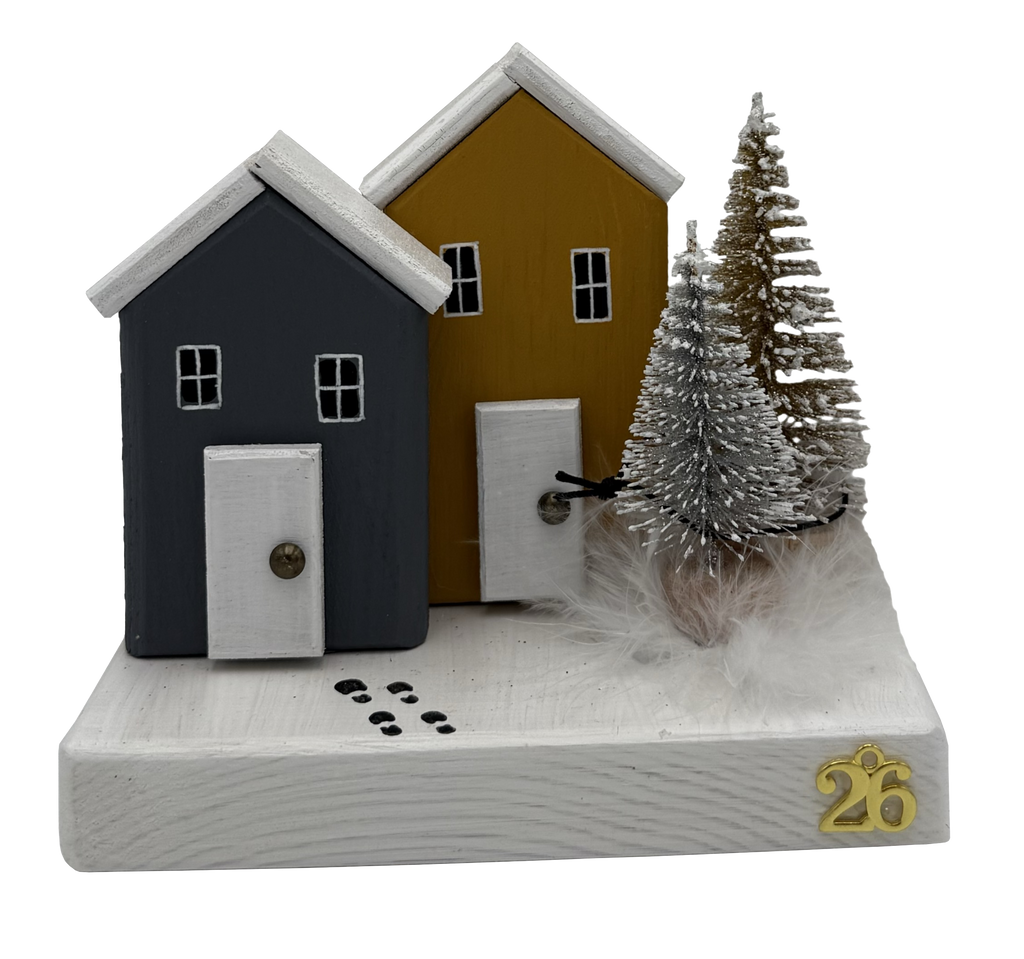 DOUBLE BOARD WITH HOUSE